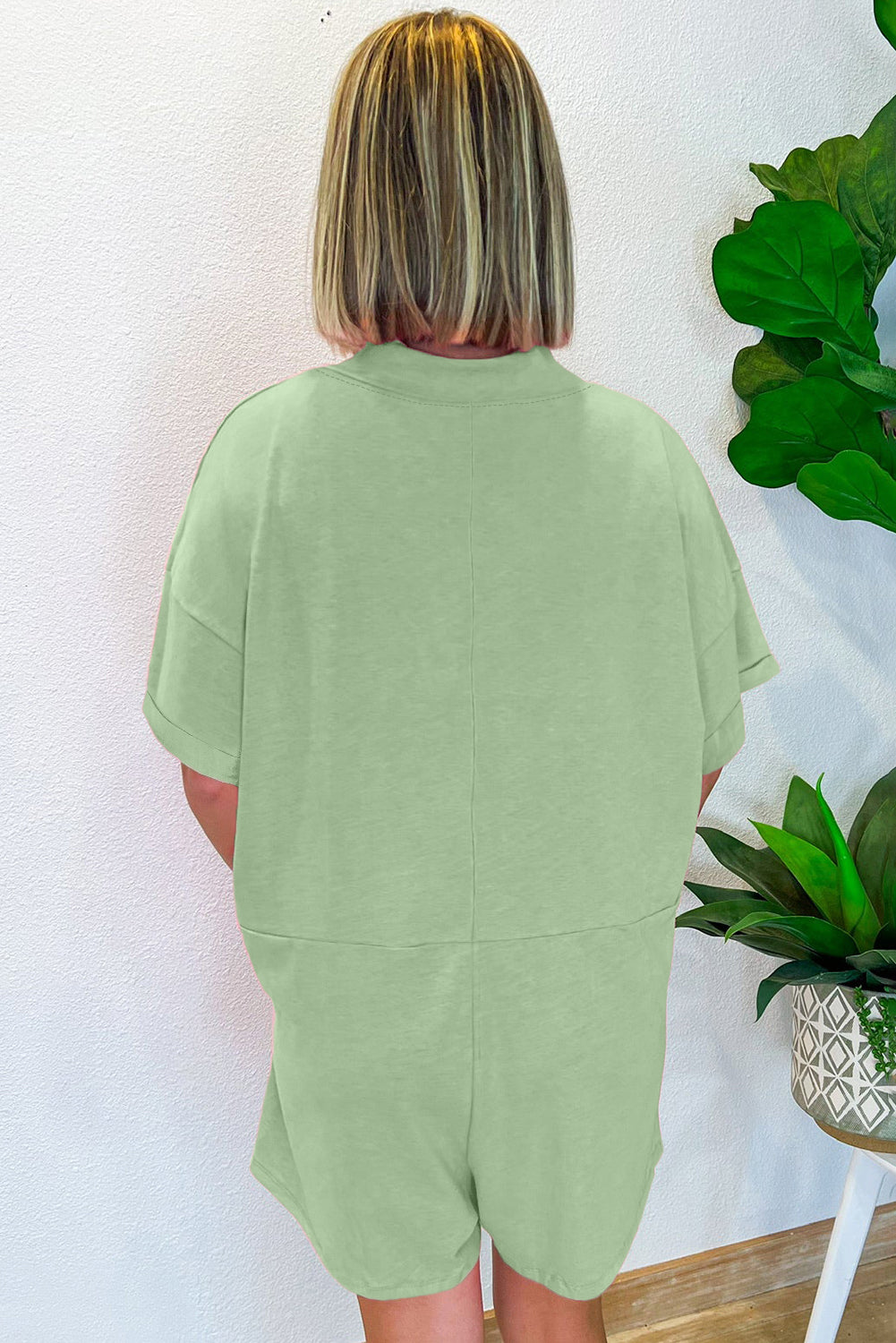 Green Loose Romper