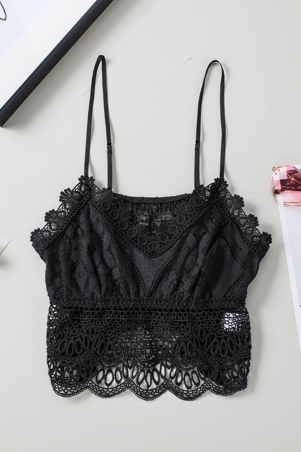 Black Crochet Lace Bralette
