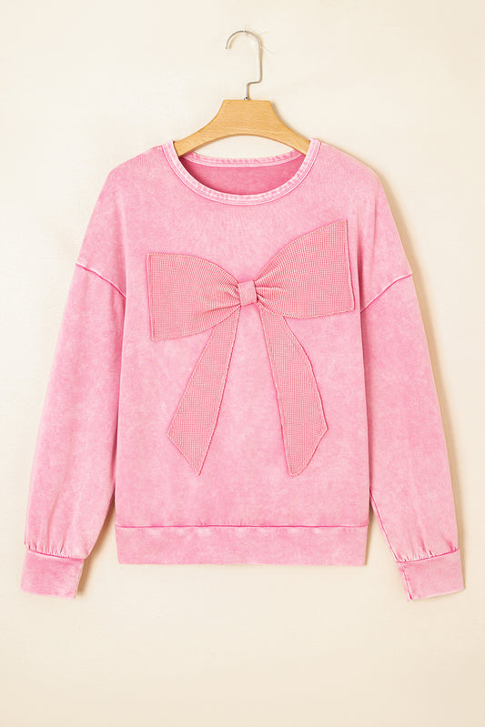 Bright Pink Mineral Wash Sweatshirt
