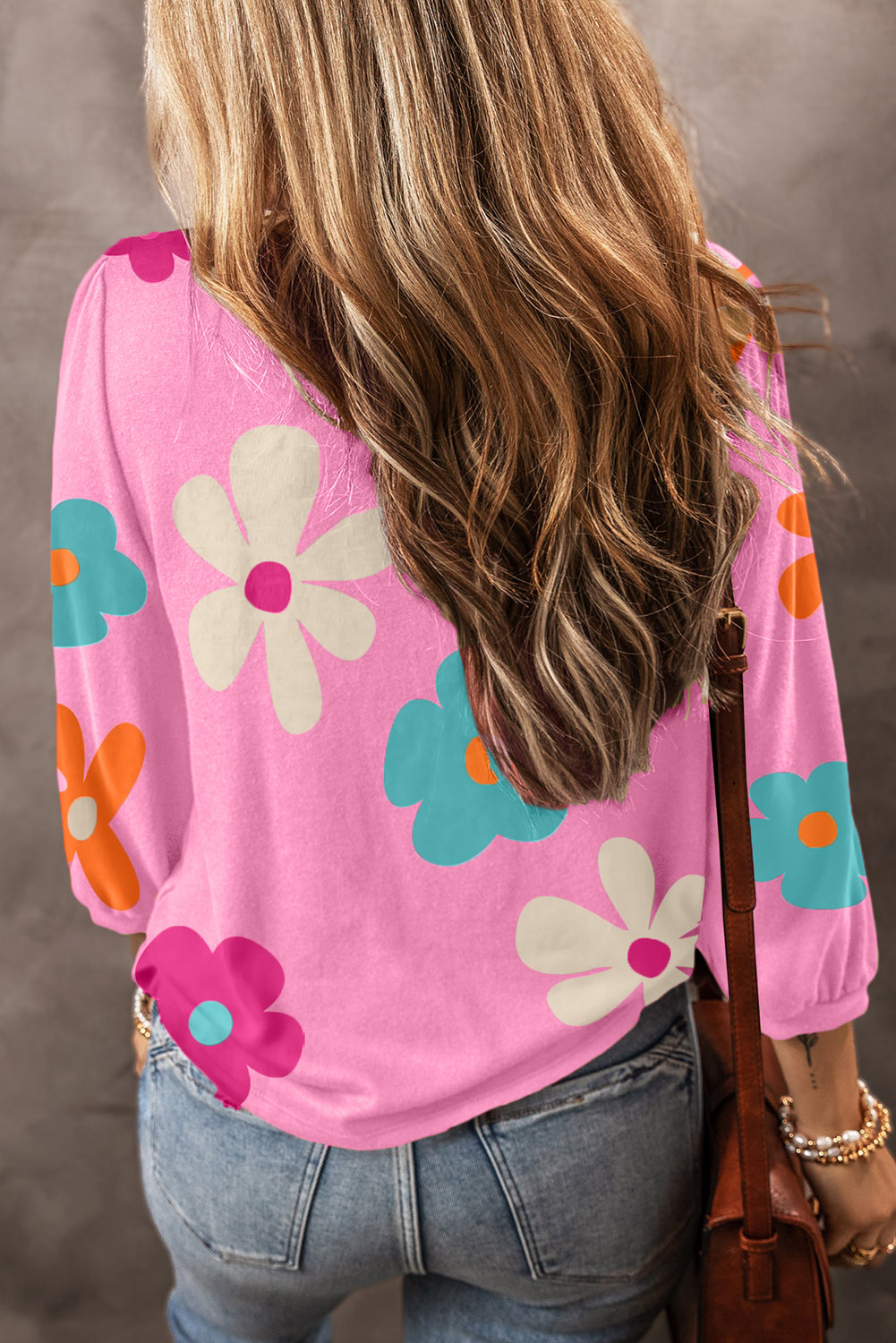 Rose Flower Print Top