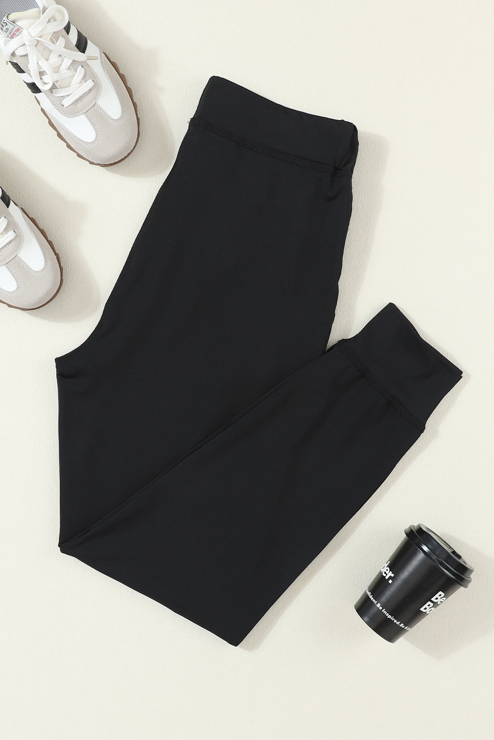 Black Drawstring Pocketed Joggers