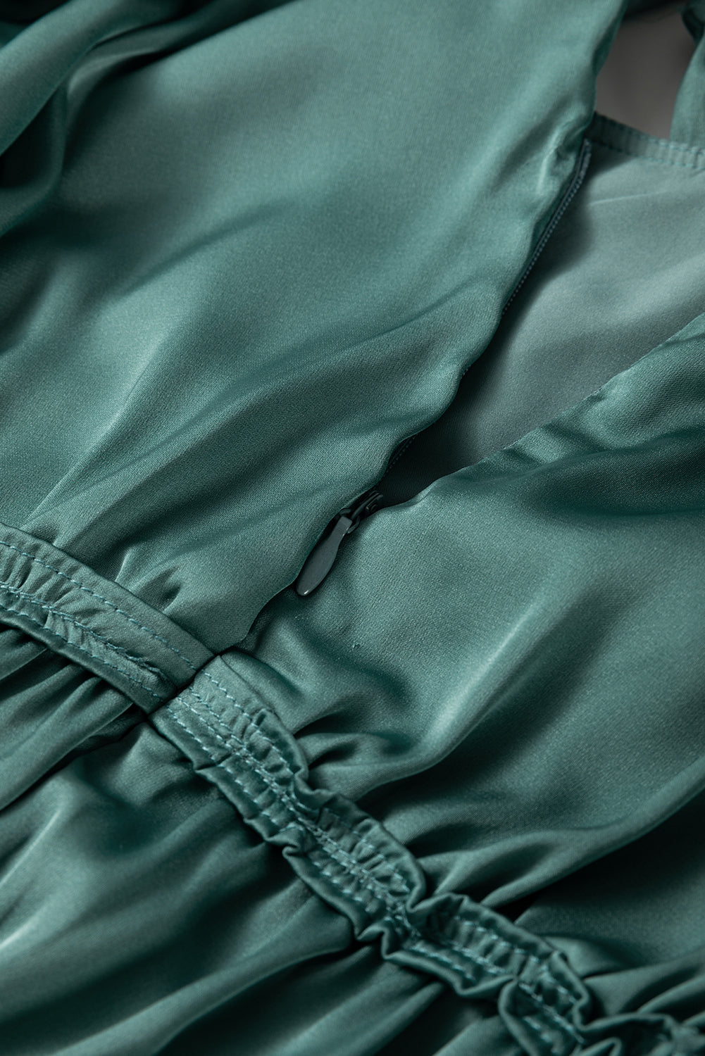 Mist Green Tiered Mini Dress