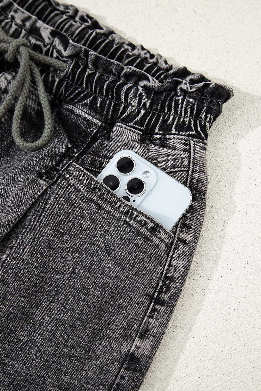 High-rise Casual Denim Shorts