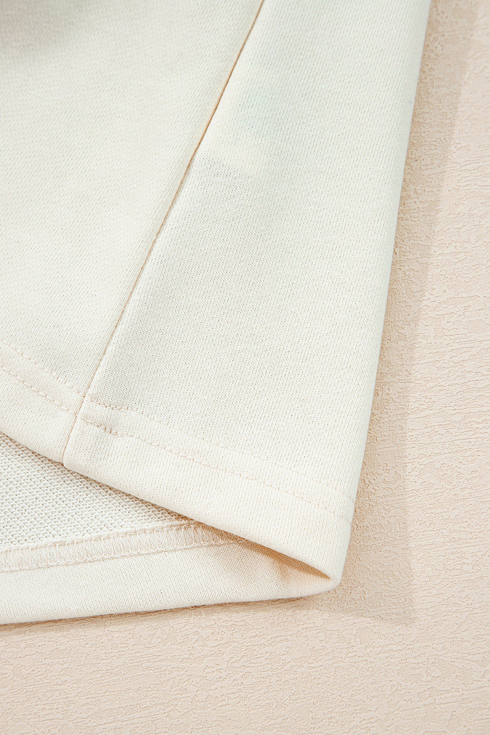 White Bow Detail Loose Hoodie