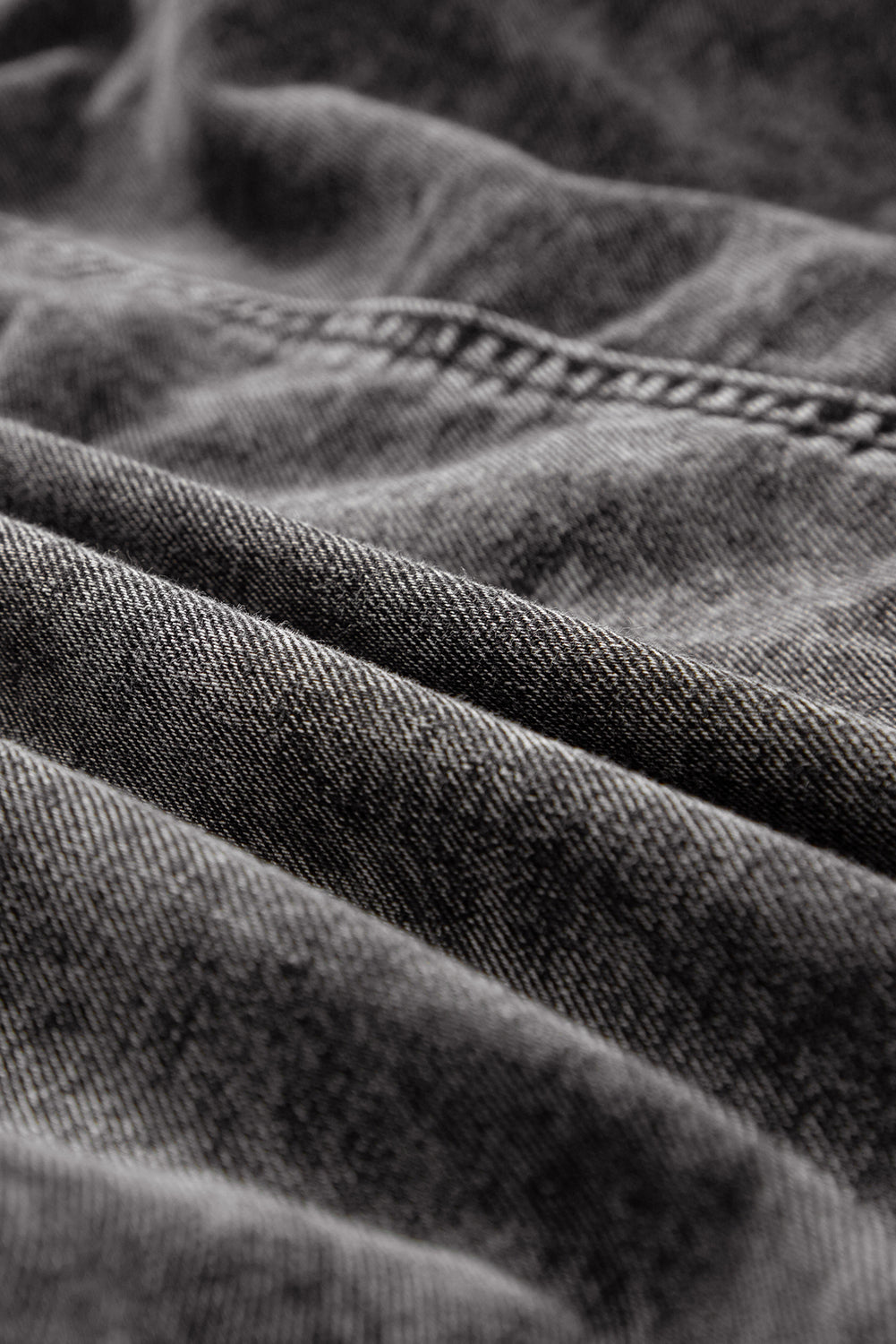 Medium Grey Buttoned Denim Dress