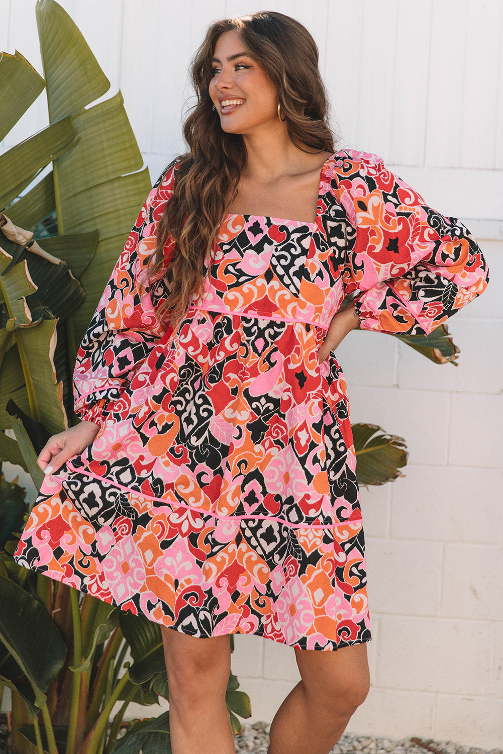 Pink Bohemian Mini Dress