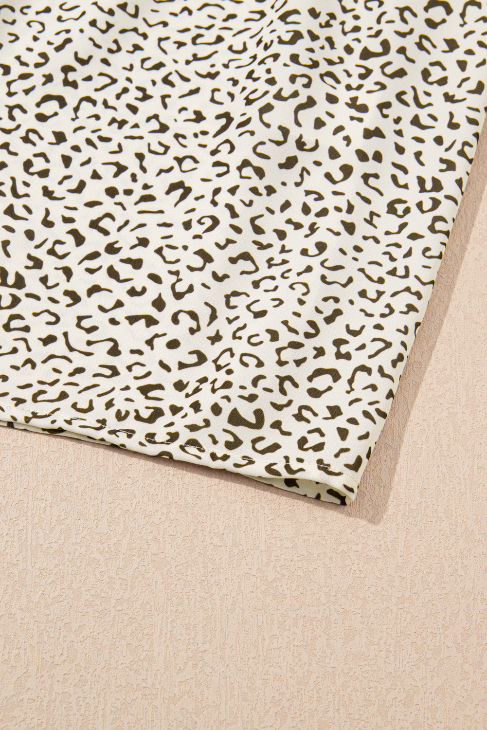 Beige Leopard Print Flared Dress
