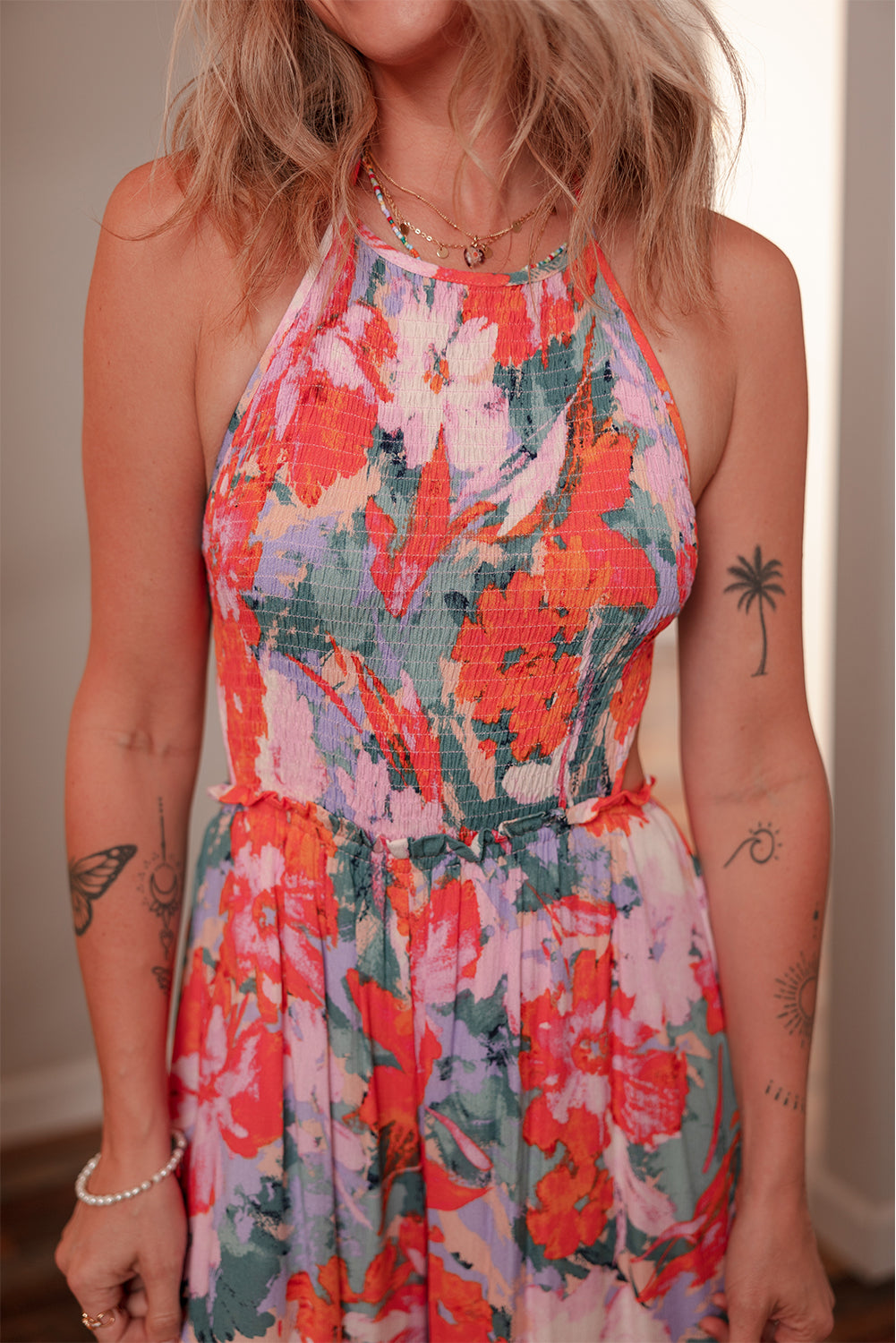 Multicolour Floral Wide Leg Jumpsuit