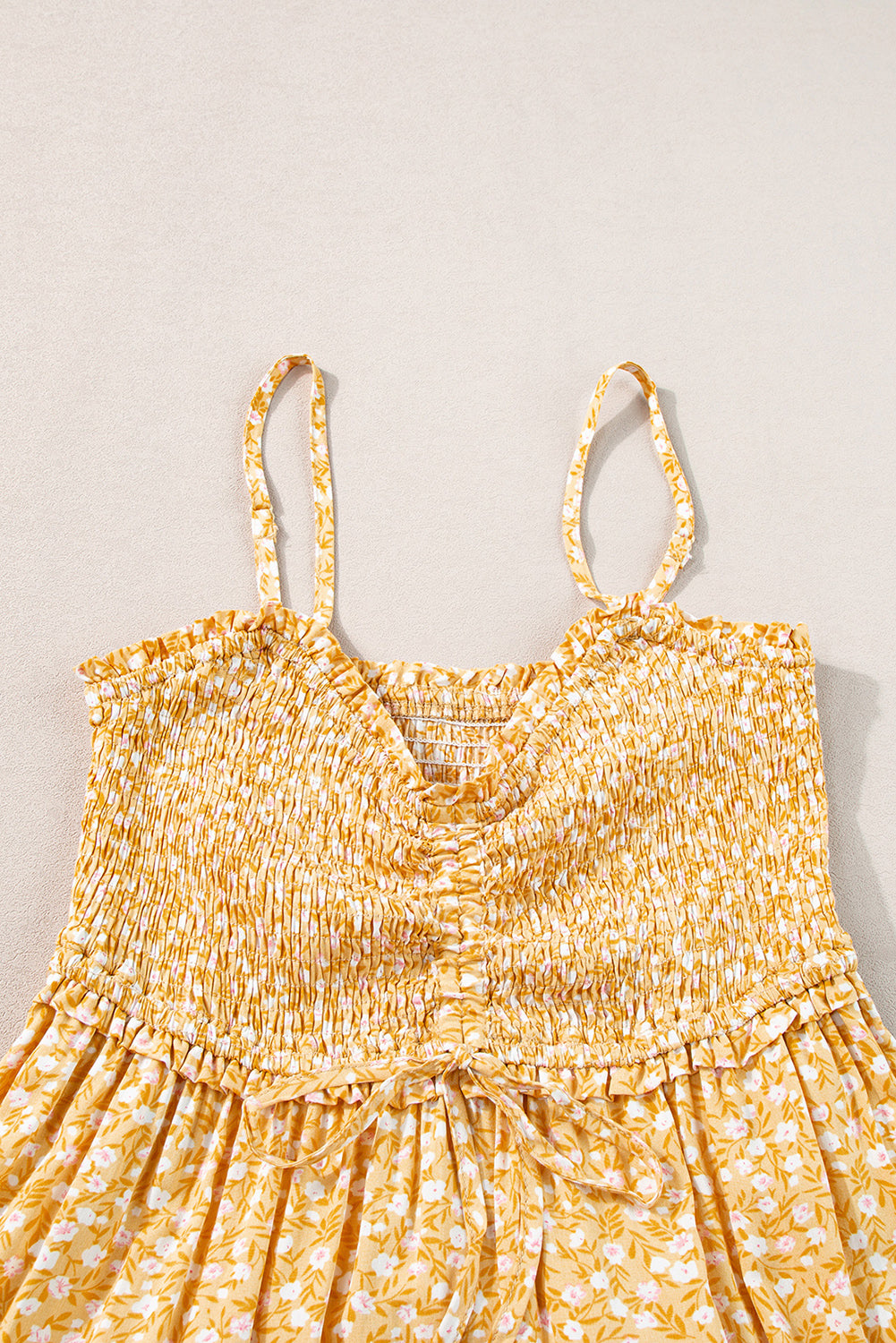 Yellow Frilly Maxi Dress