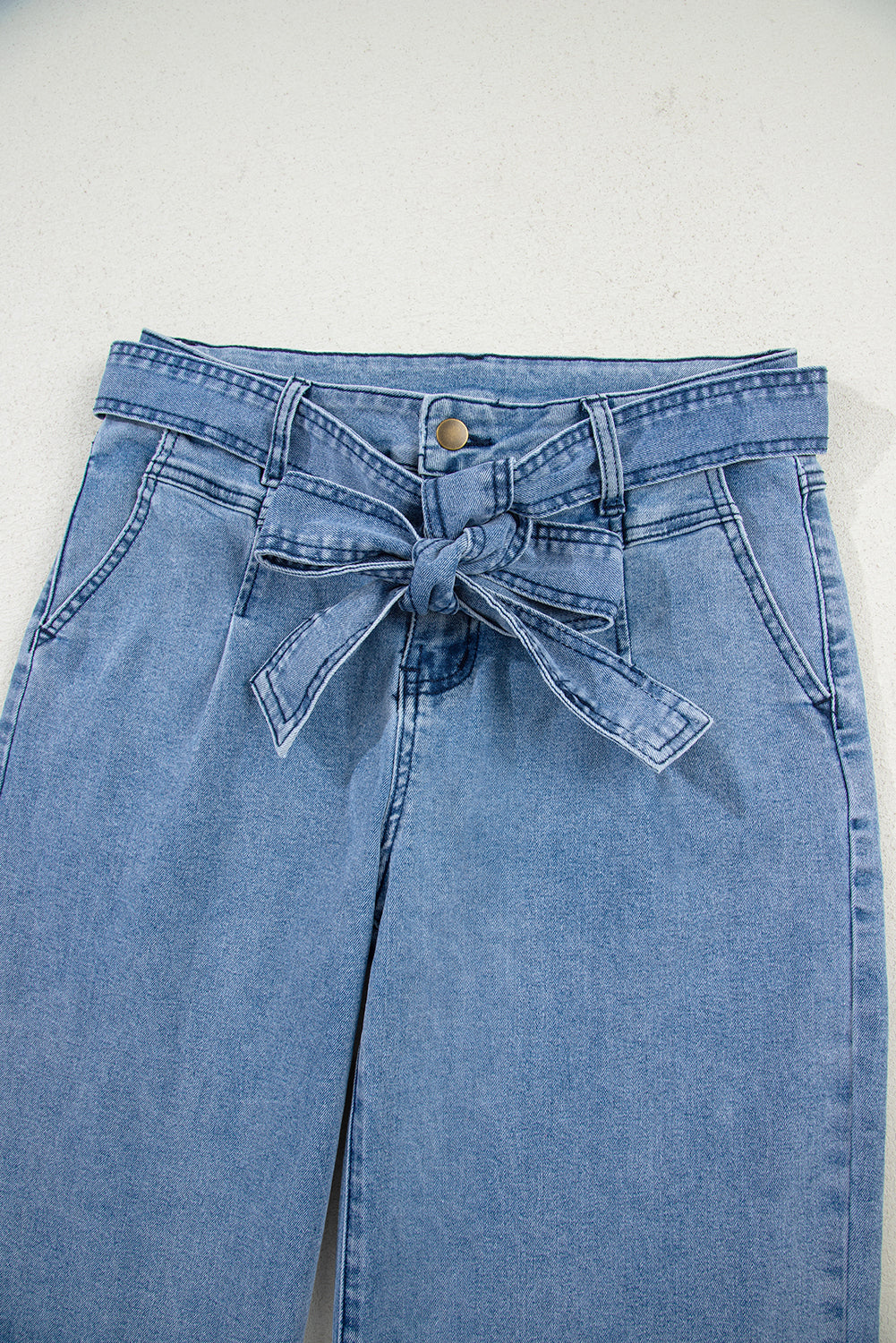 Blue Western Wide Leg Jeans