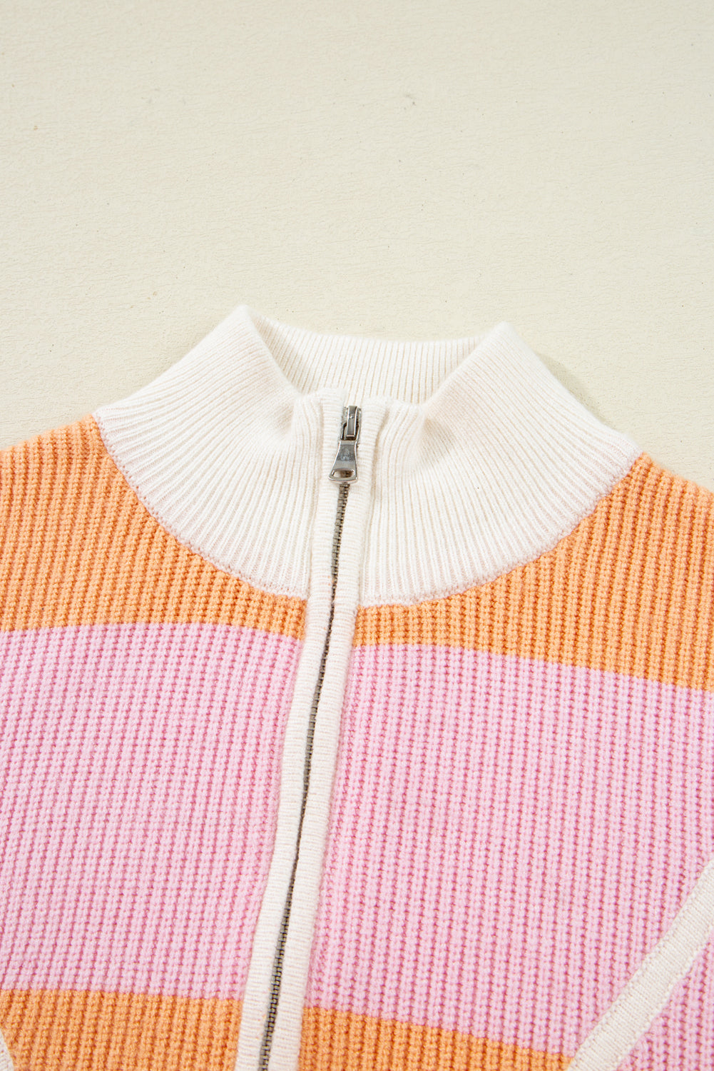 Orange Stripe Oversize Sweater