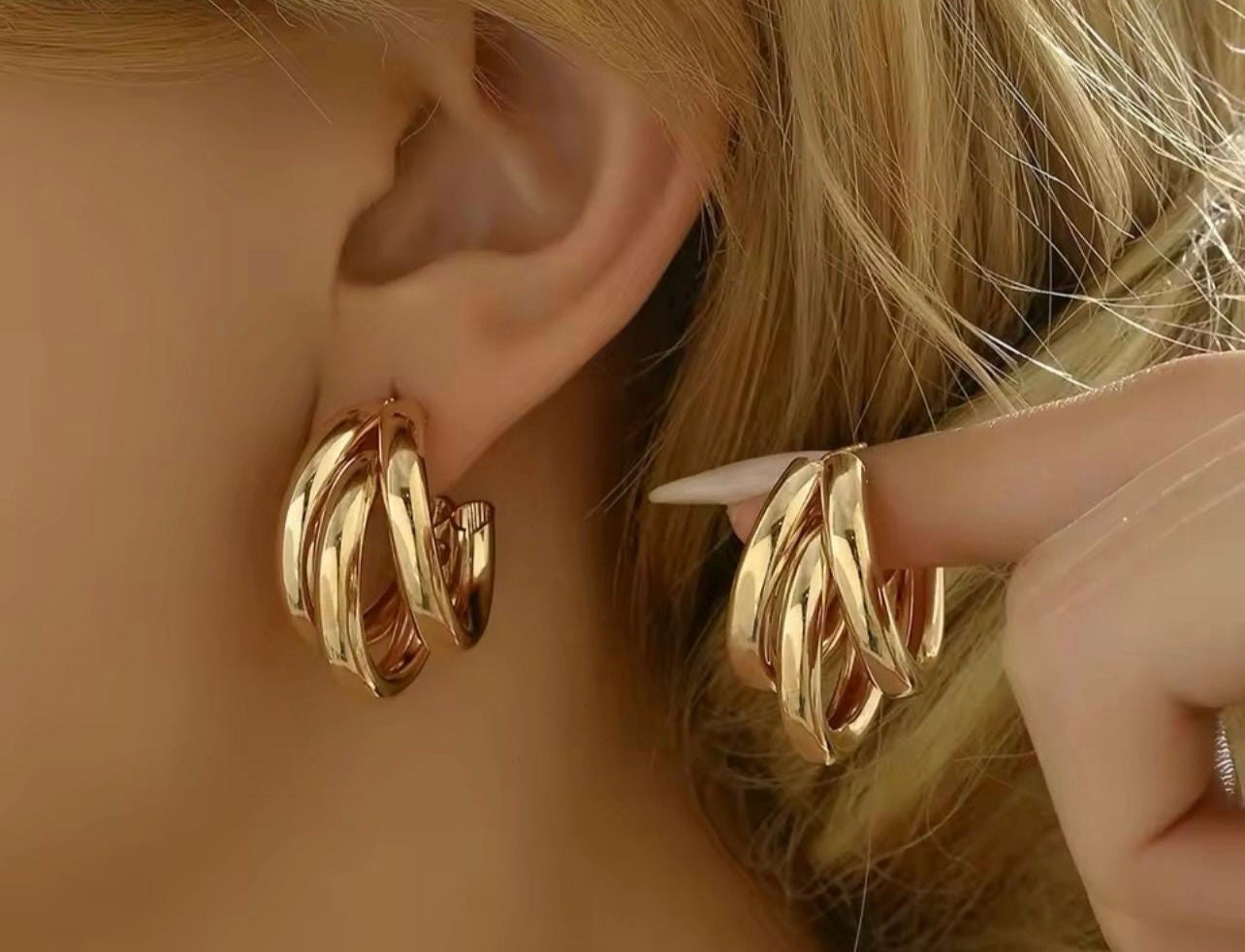 Gold Chunky Hoops