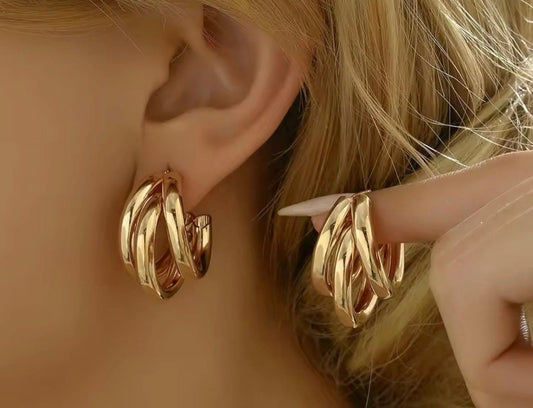 Gold Chunky Hoops