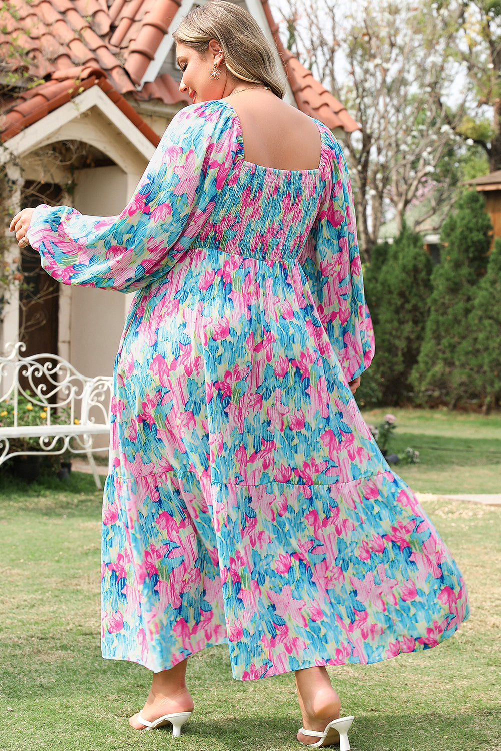 Blue Floral Maxi Dress