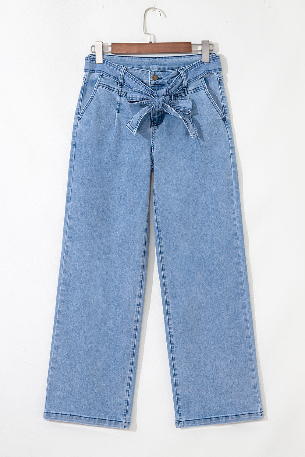Blue Western Wide Leg Jeans