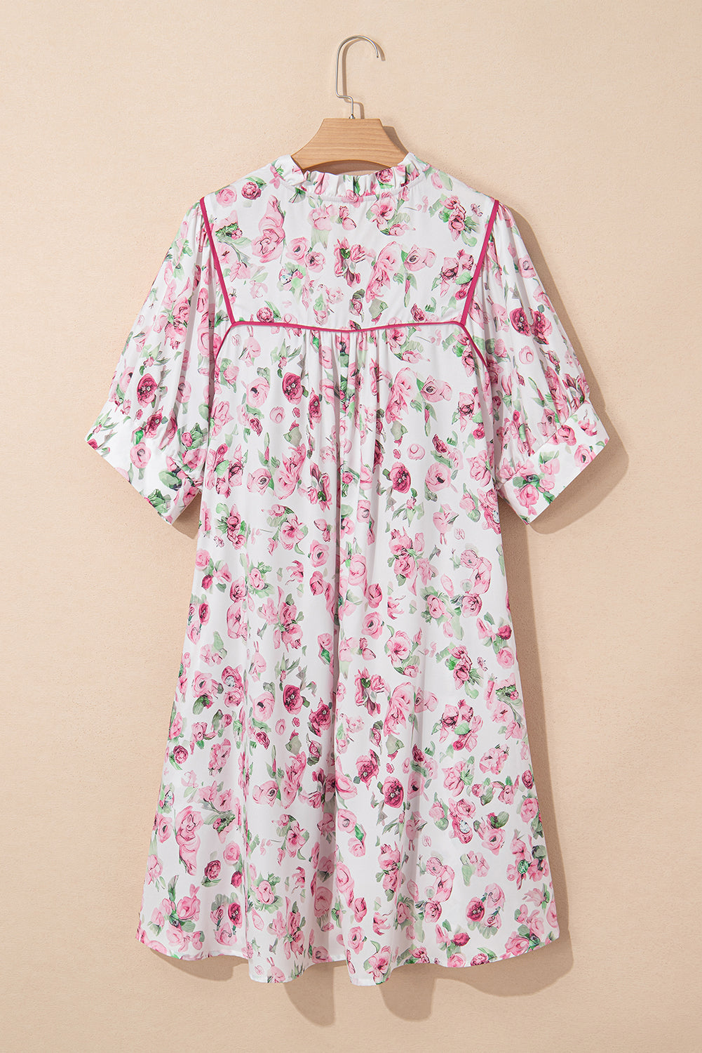 Pink Floral Mini Dress
