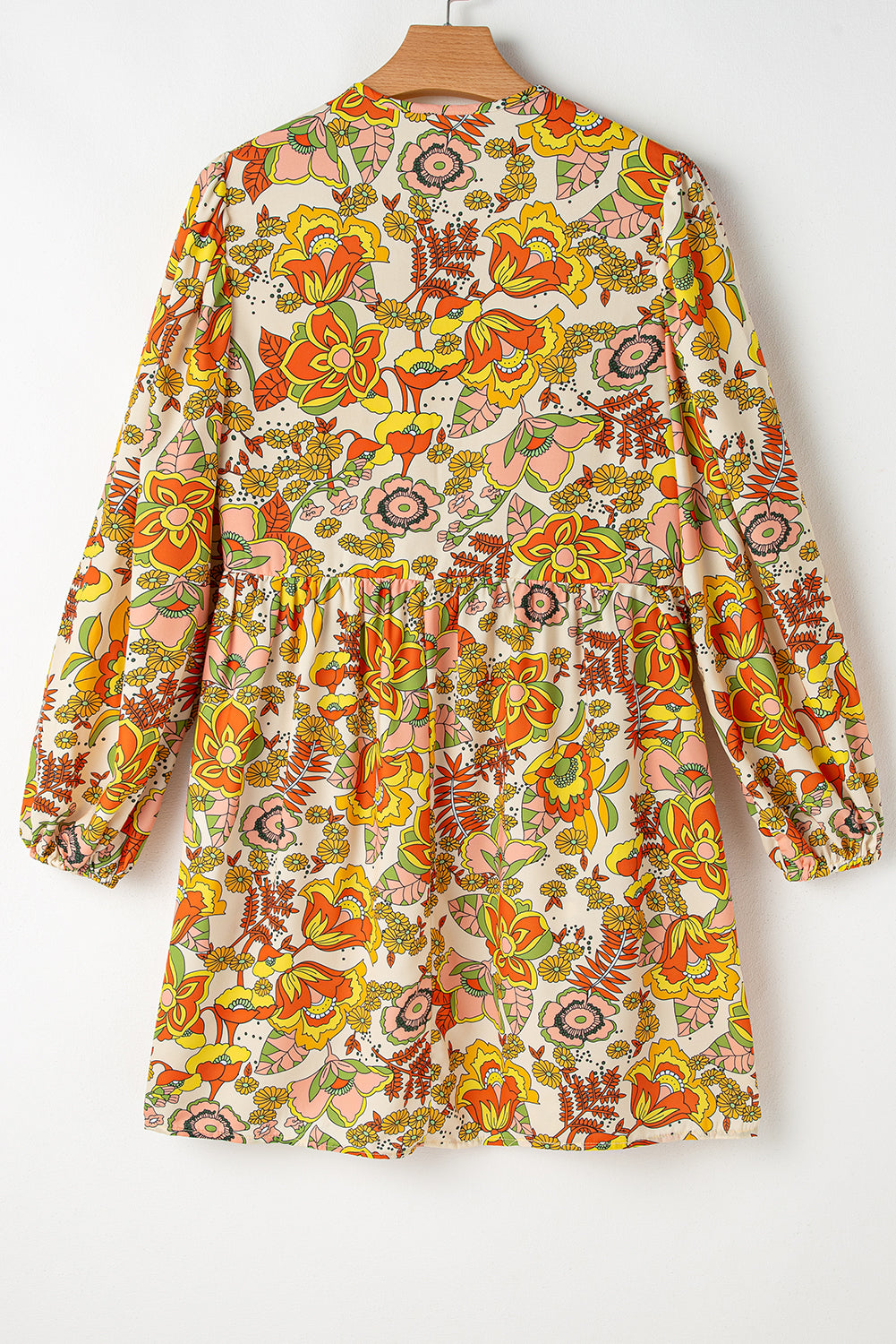Yellow Cream Floral Mini Dress