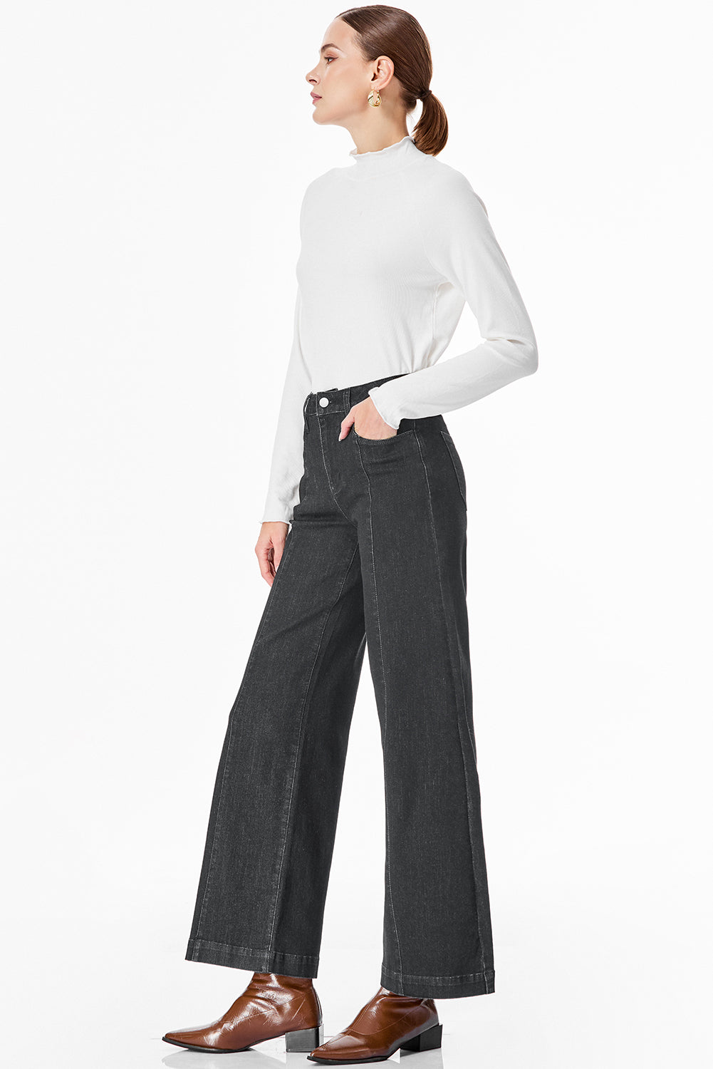 Black Flared Jeans
