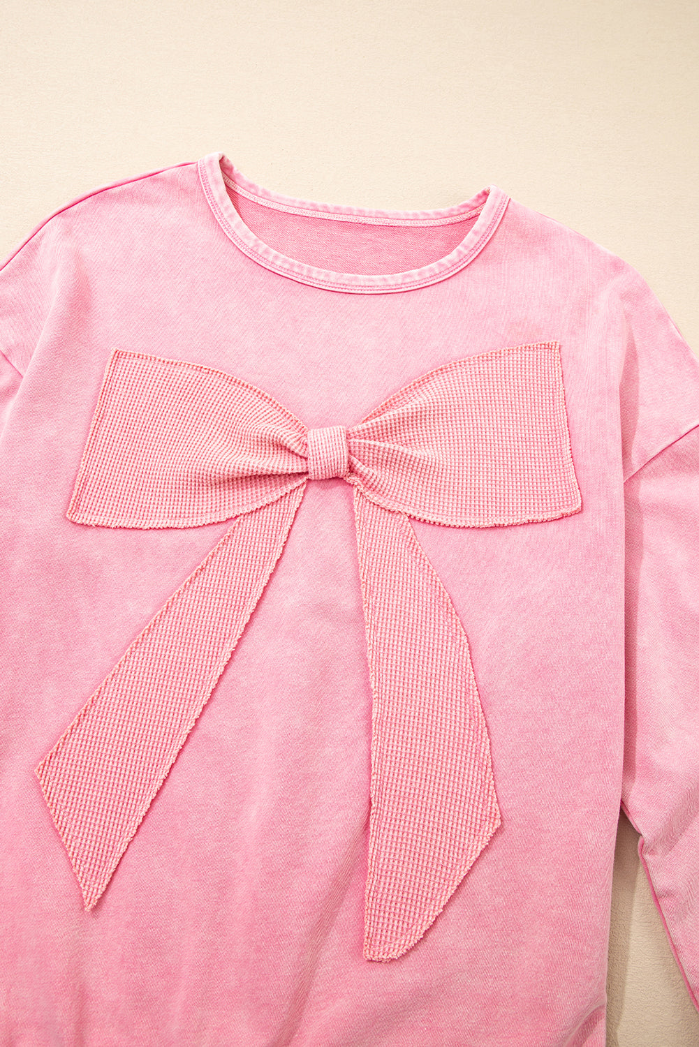 Bright Pink Mineral Wash Sweatshirt