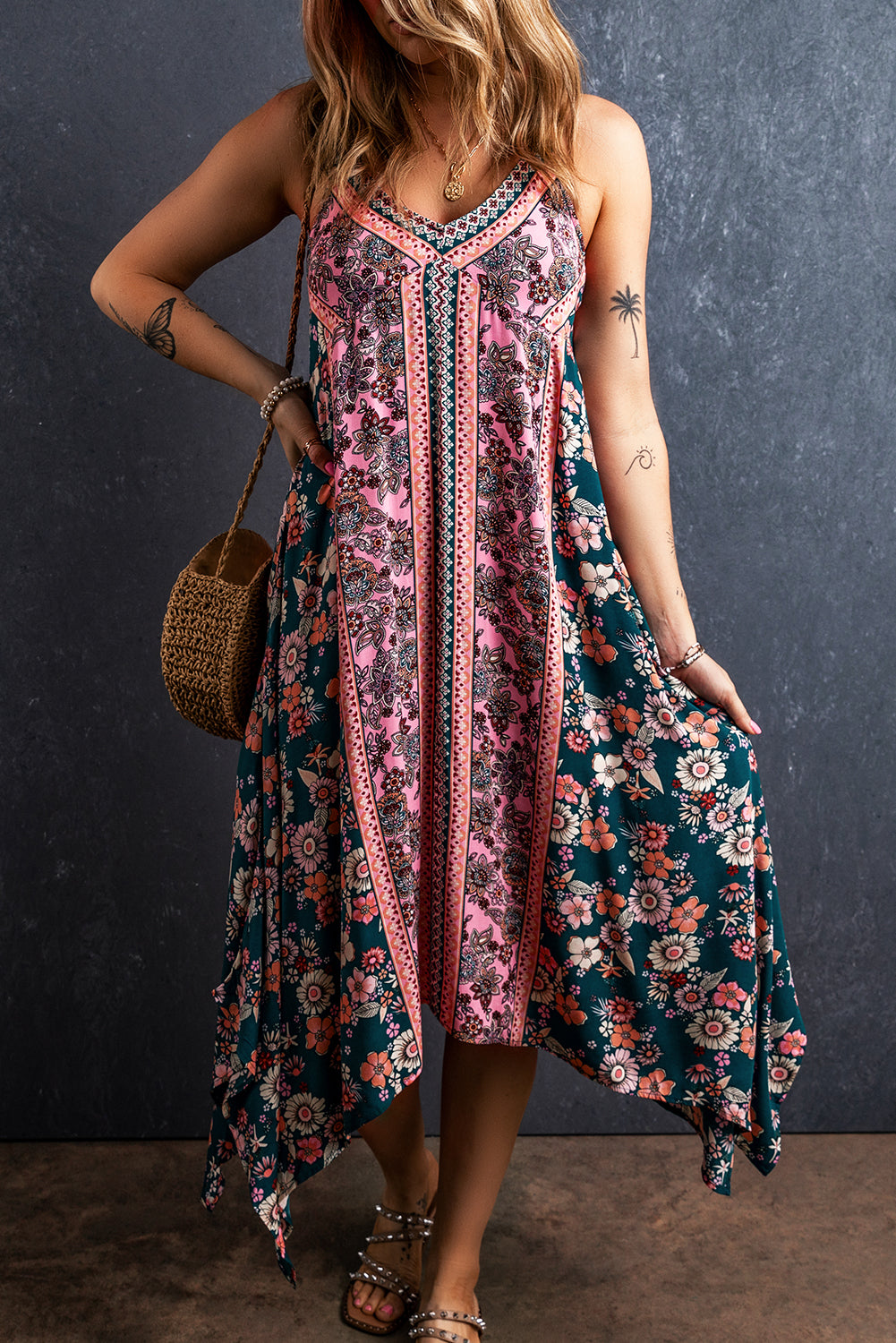 Pink Bohemian Long Sundress
