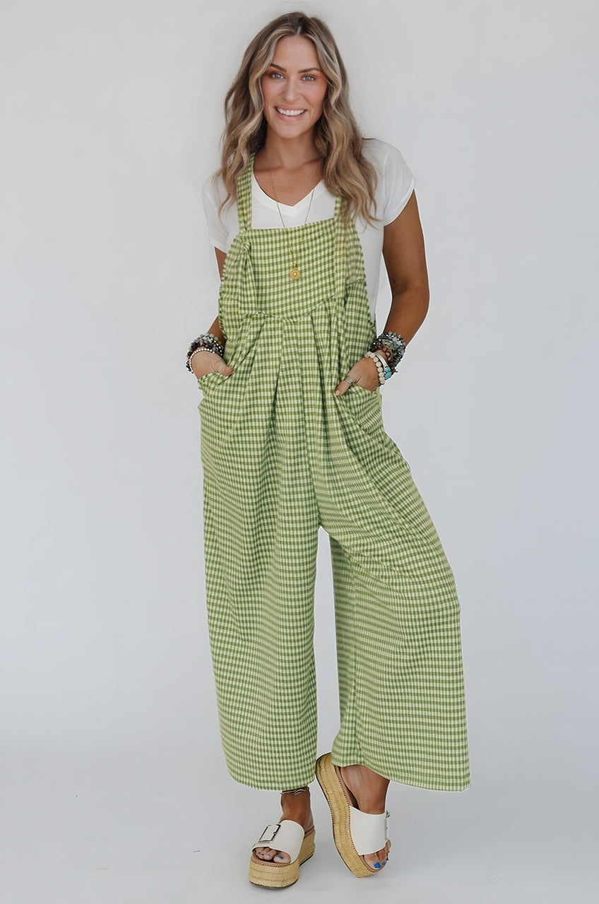 Green Wide Leg Loose Overall
