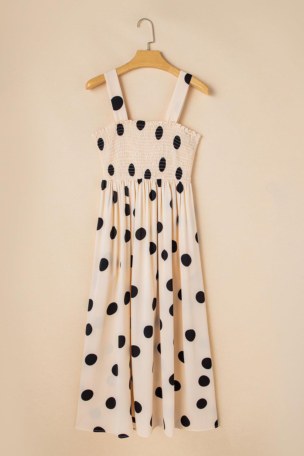 Oatmeal Polka Dot Long Dress