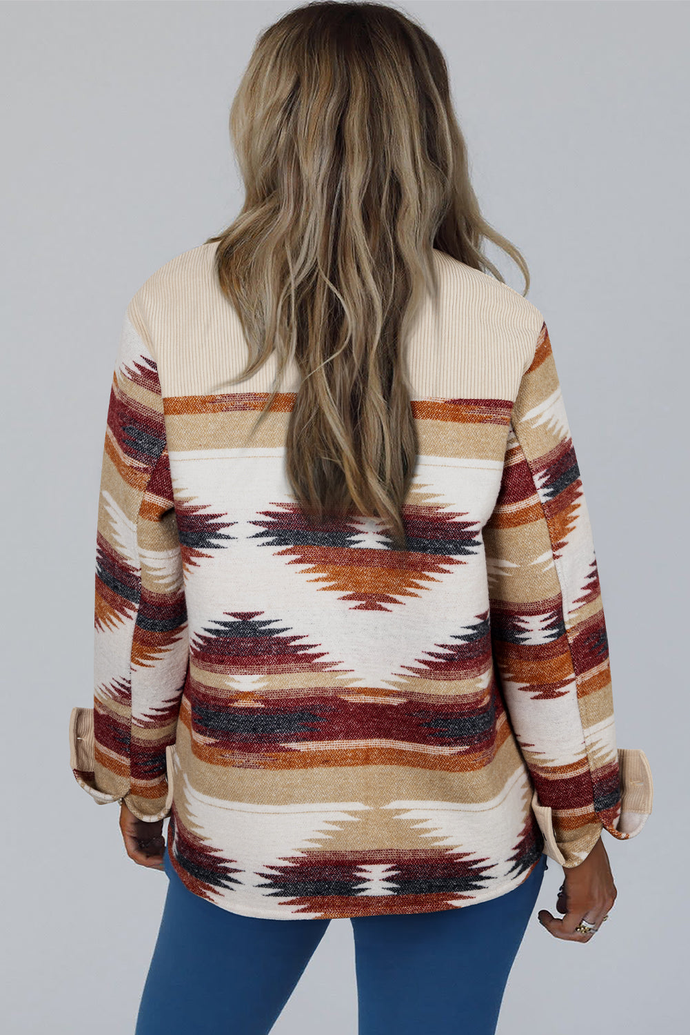 Multicolour Western Aztec Shacket