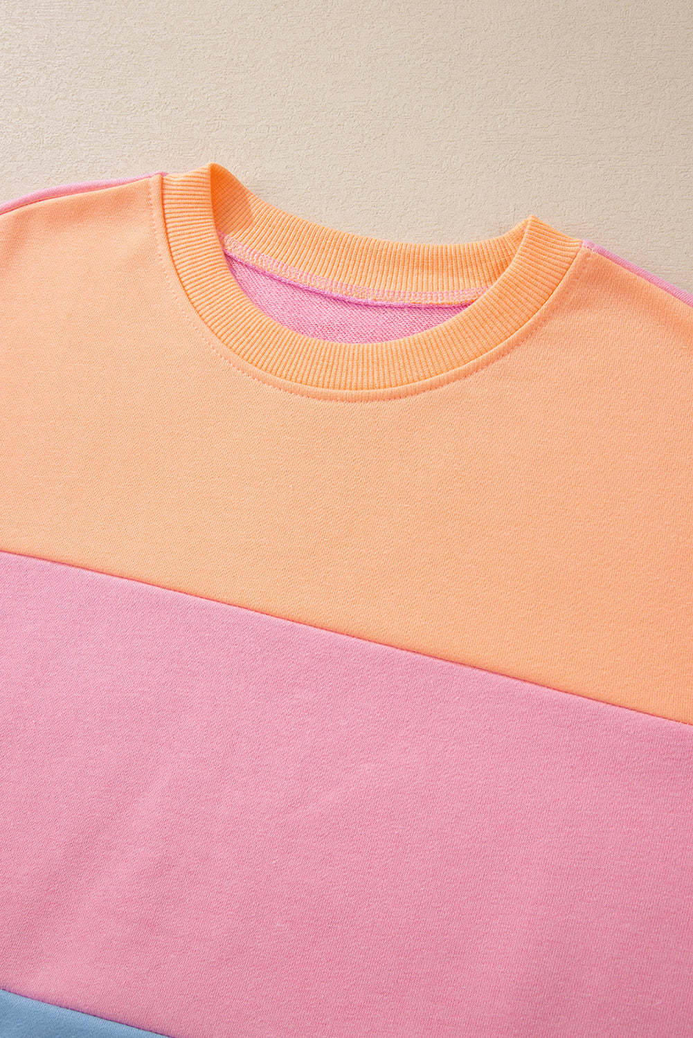 Sky Blue Colorblock Sweatshirt