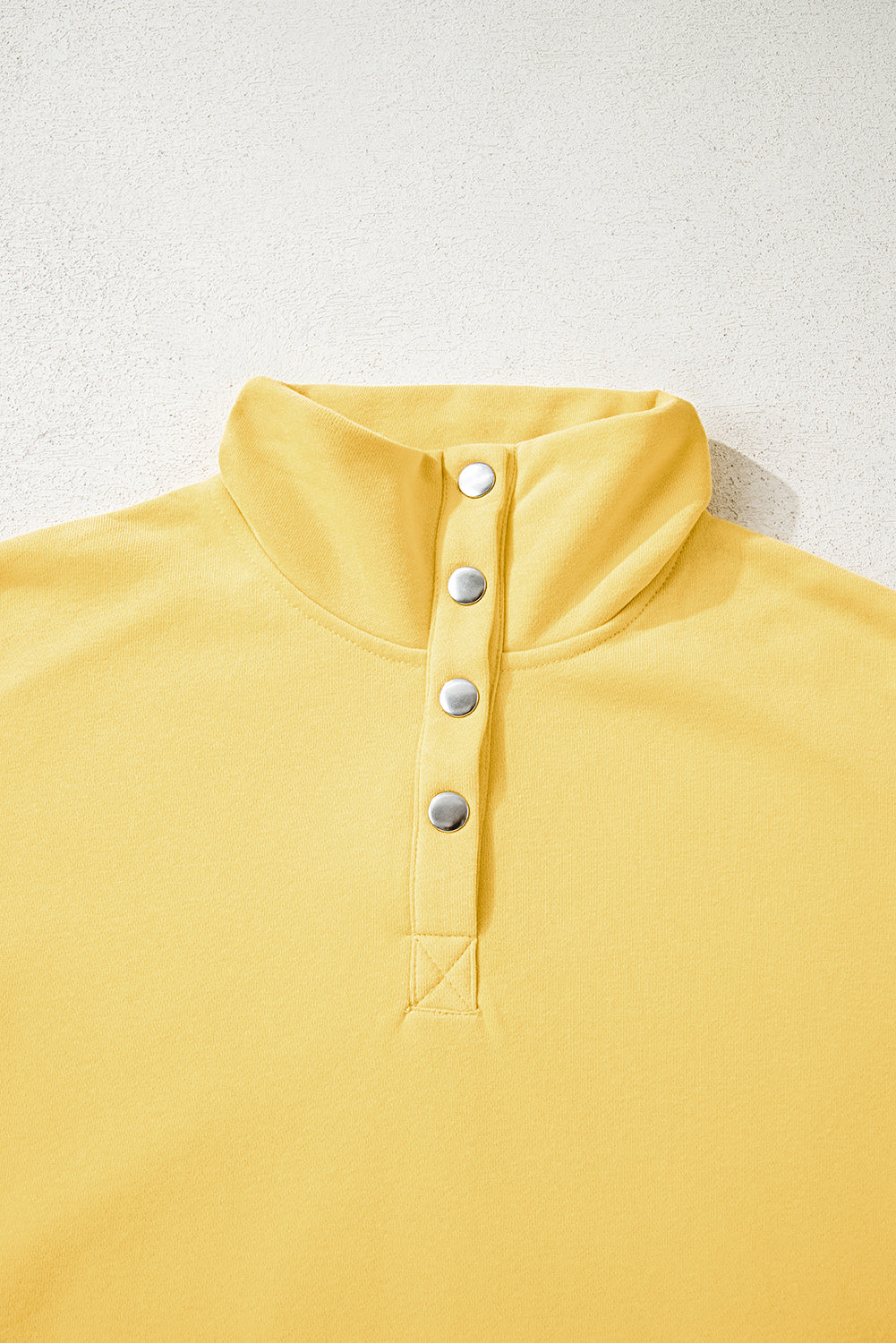 Yellow Cream Embroidered Flower Sweatshirt