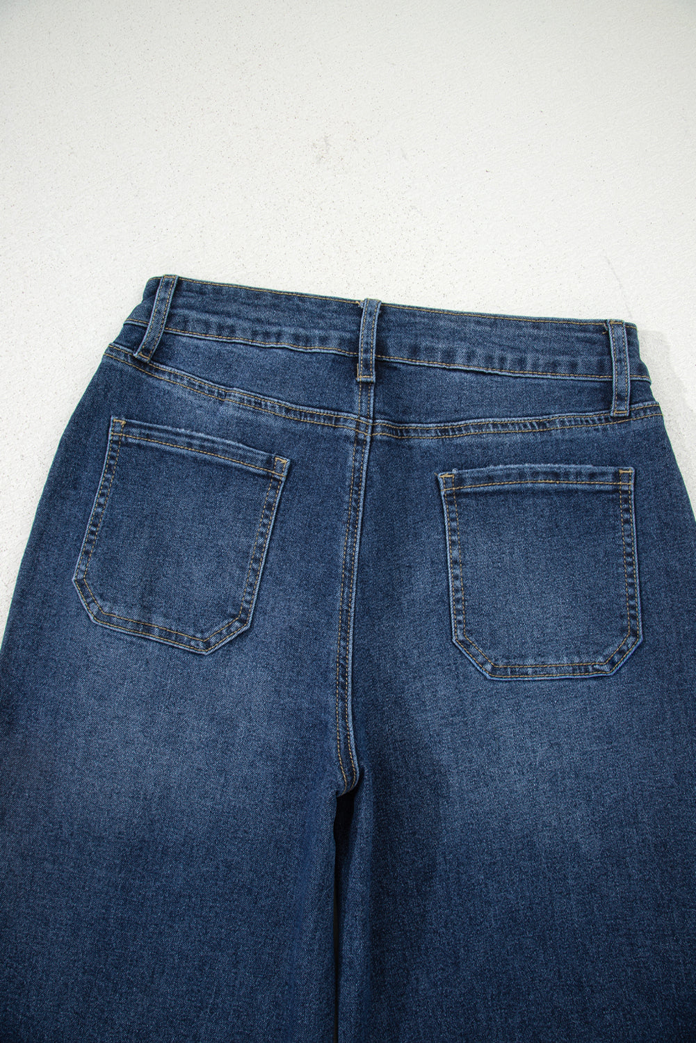 Cropped High Rise Wide Leg Jeans