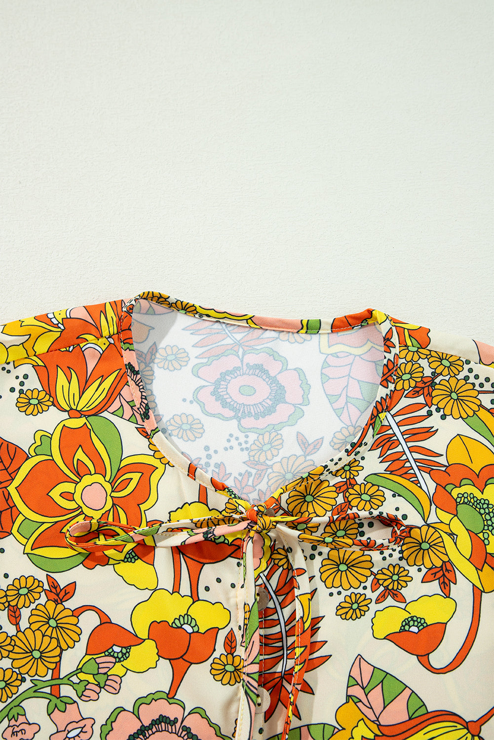 Yellow Cream Floral Mini Dress