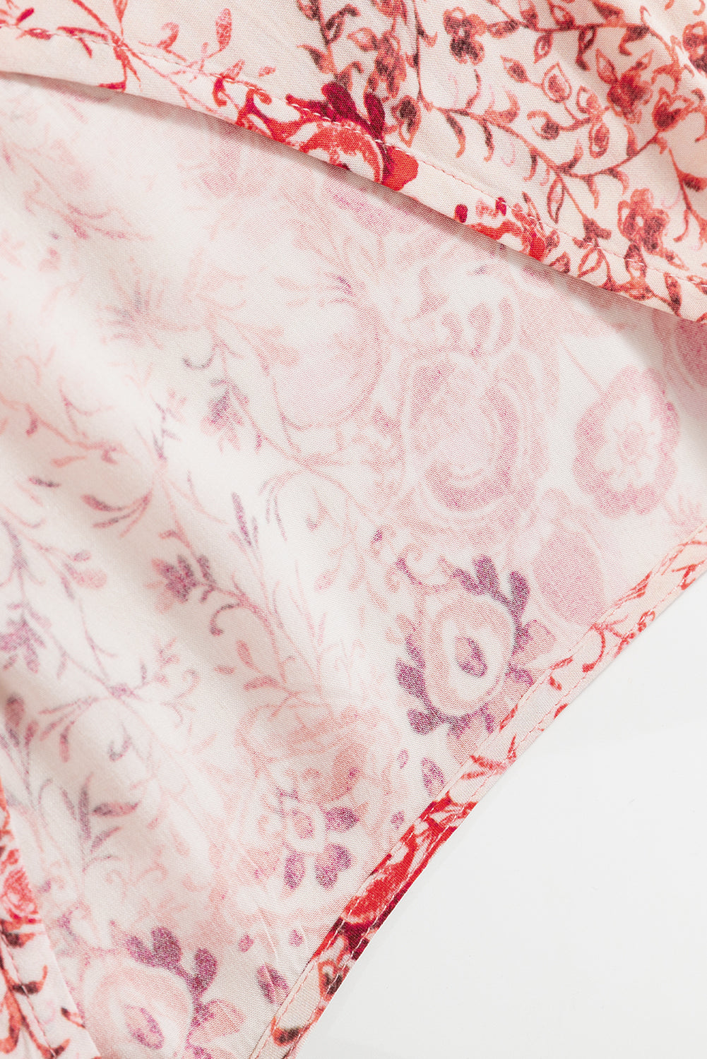 Pink Bohemian Floral Mini Dress