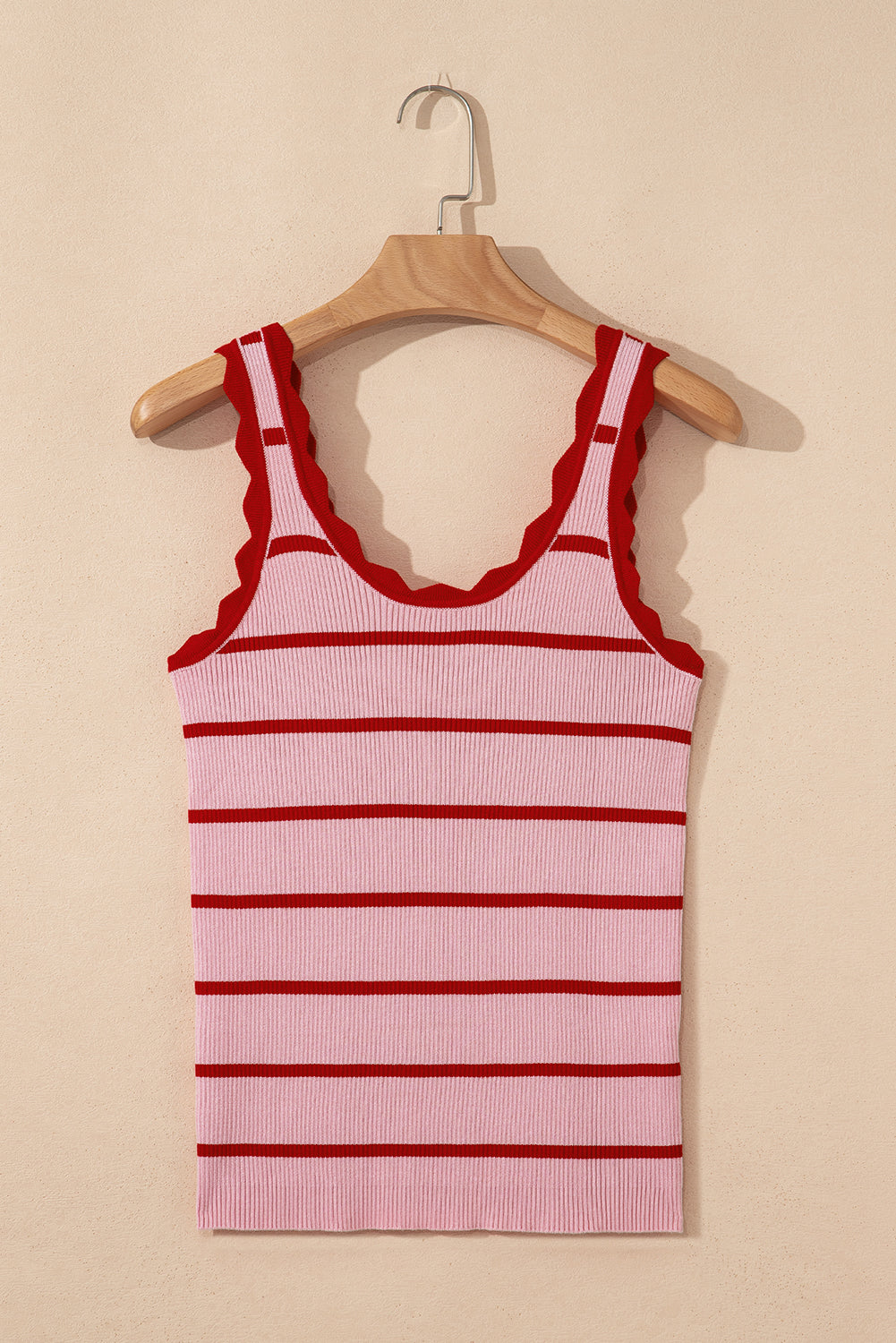 Rose Stripe Sleeveless Sweater Vest