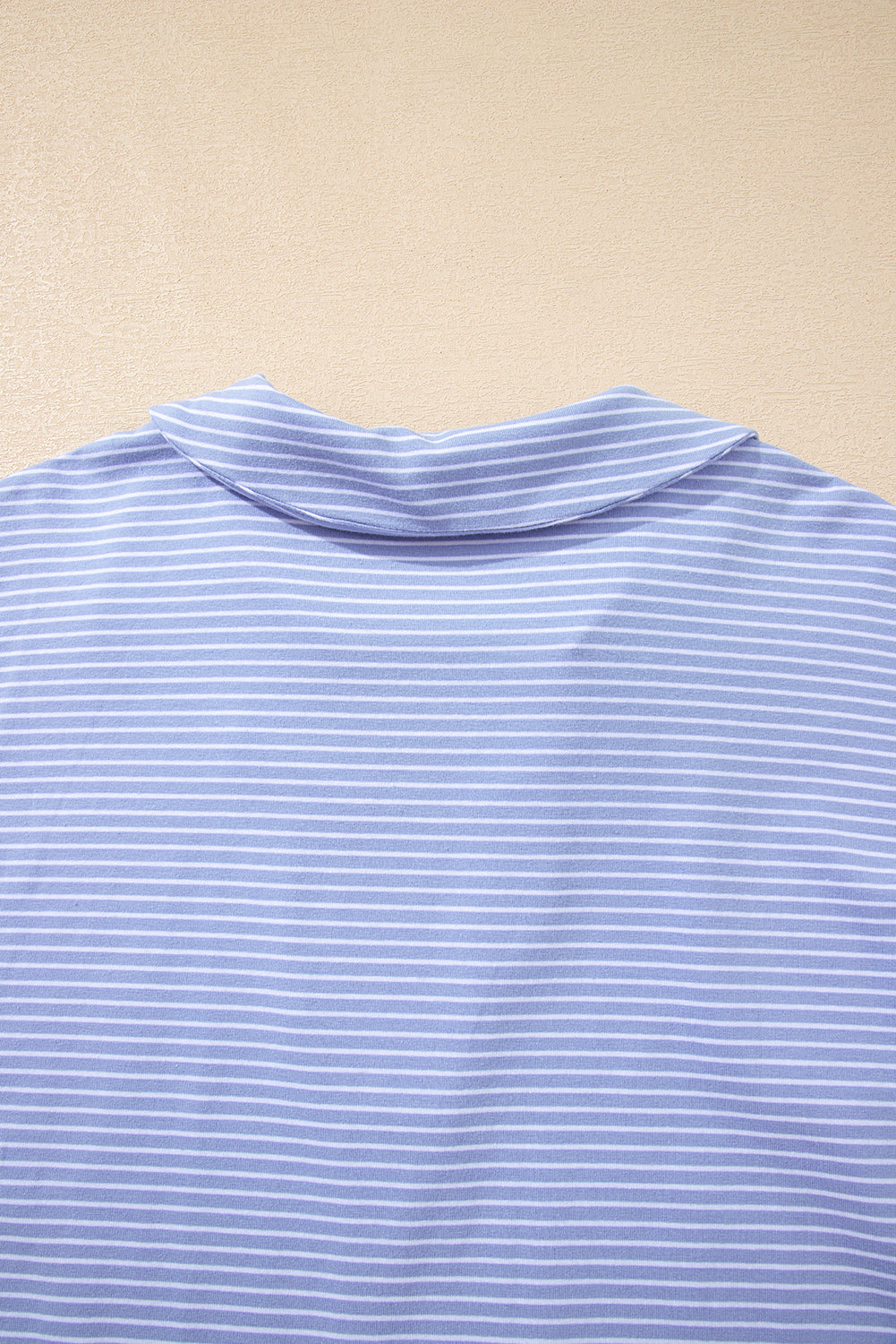 Sky Blue Stripe Shirt and Drawstring Shorts Set