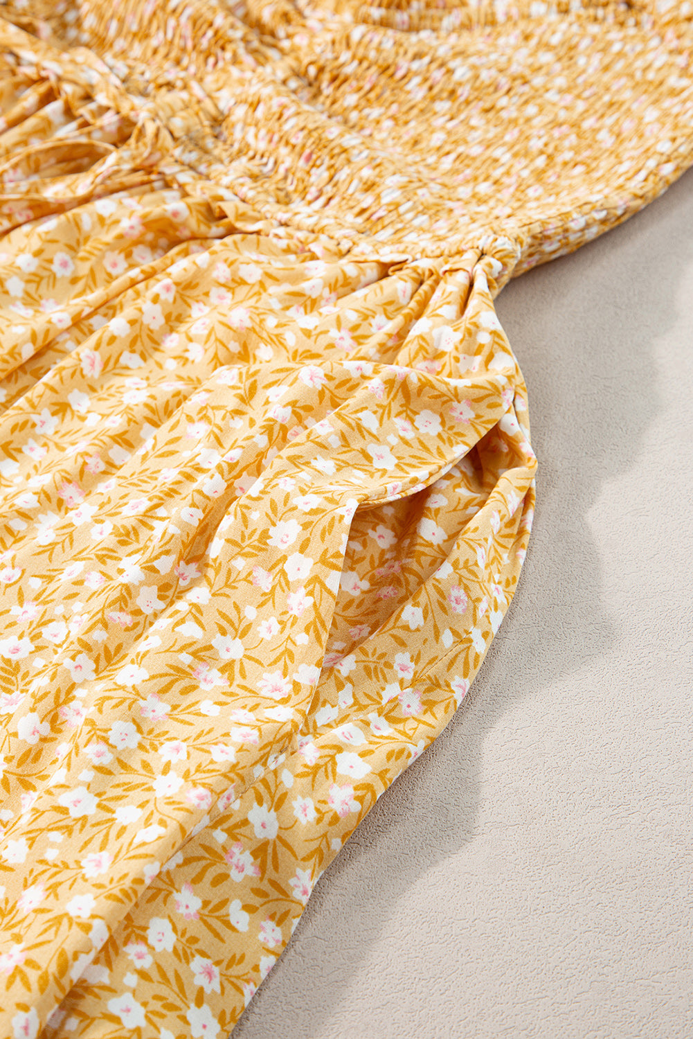 Yellow Frilly Maxi Dress