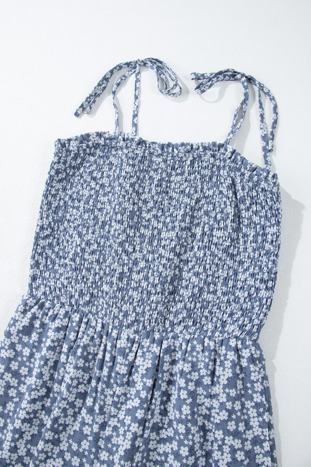 Dusk Blue Wide Leg Floral Jumpsuit