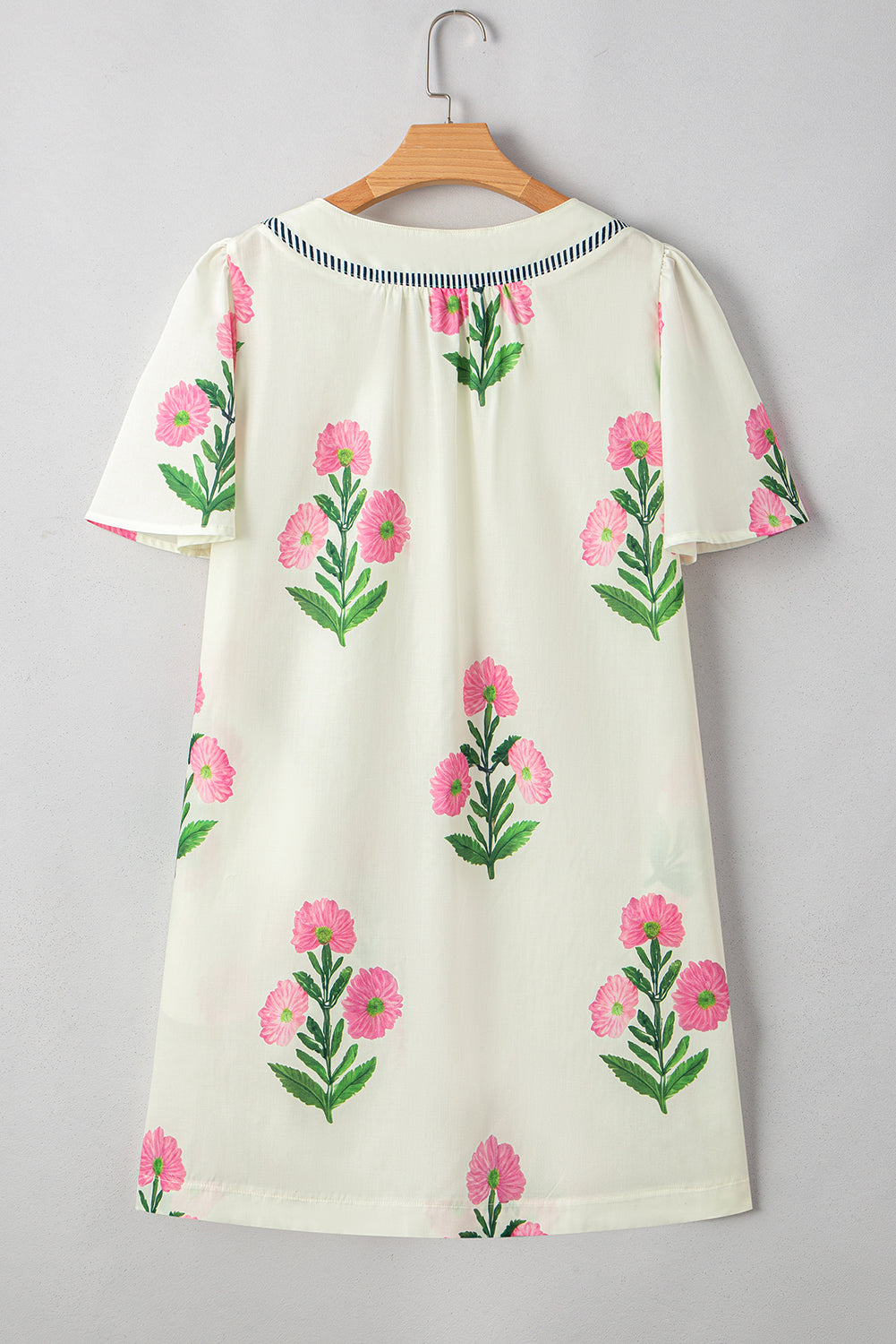 Apricot Floral Mini Dress