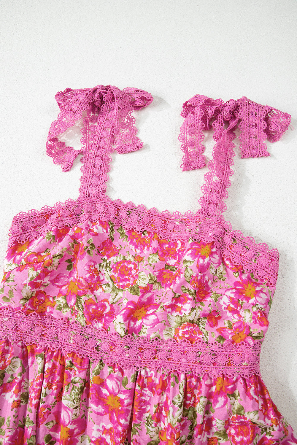 Rose Floral Lace Maxi Dress