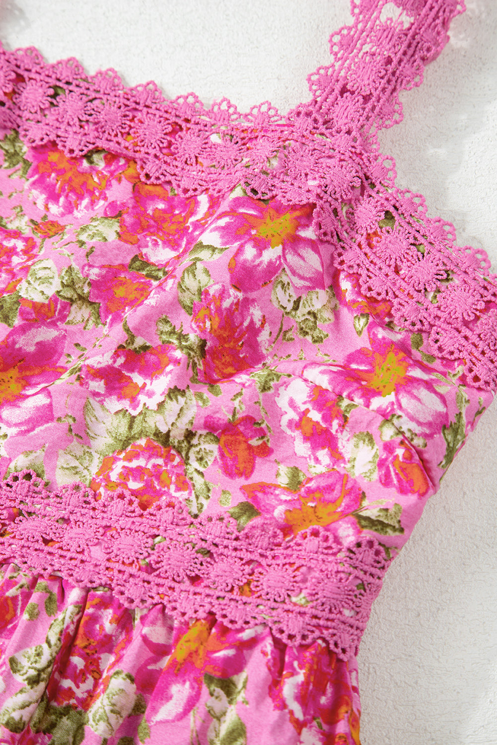 Rose Floral Lace Maxi Dress