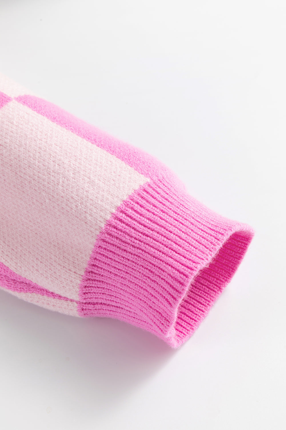 Pink Checkerboard Sweater