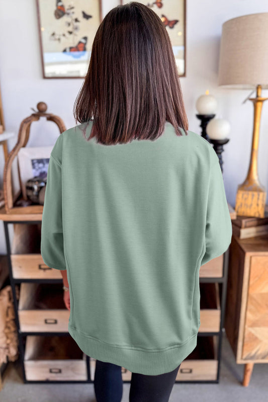 Aqua Floral Patched Tunic Top