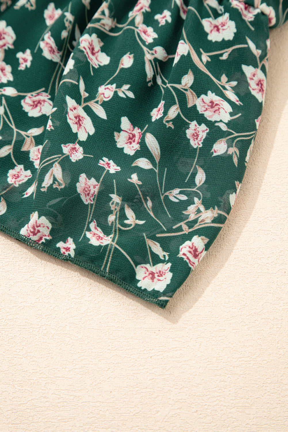 Green Smocked Floral Dress