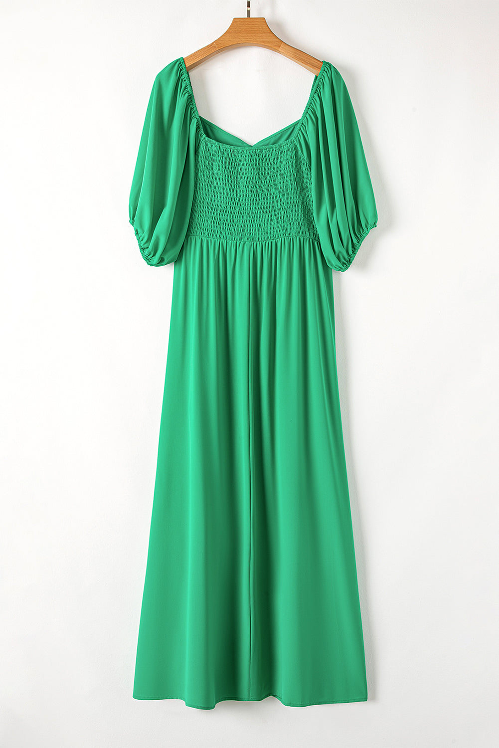 Bright Green Puff Sleeve Dress
