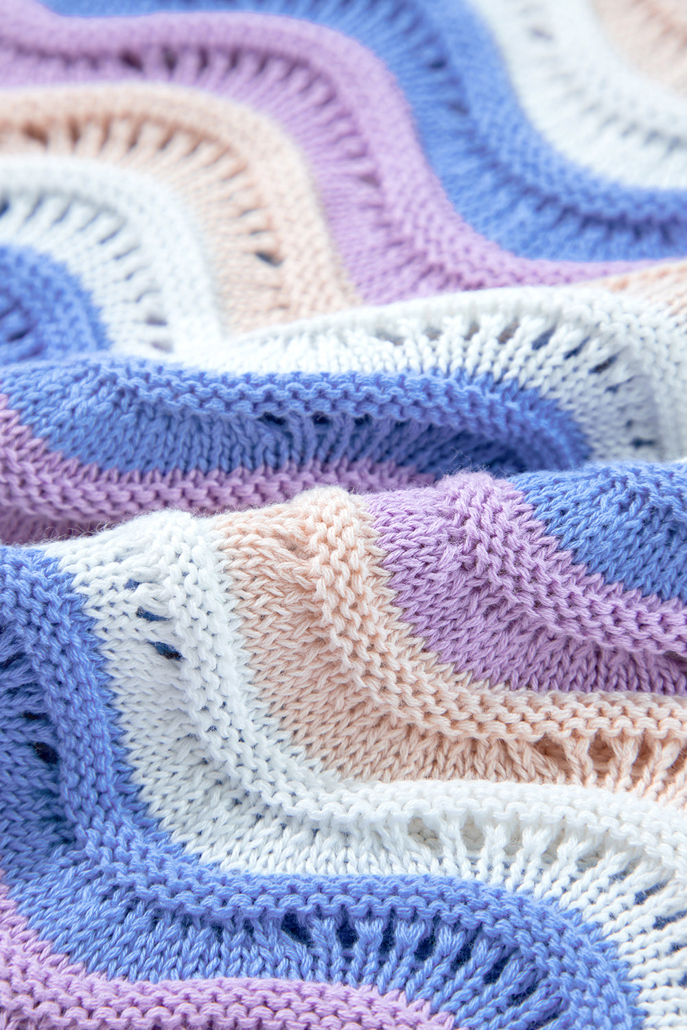 Purple Stripe Wavy Sweater