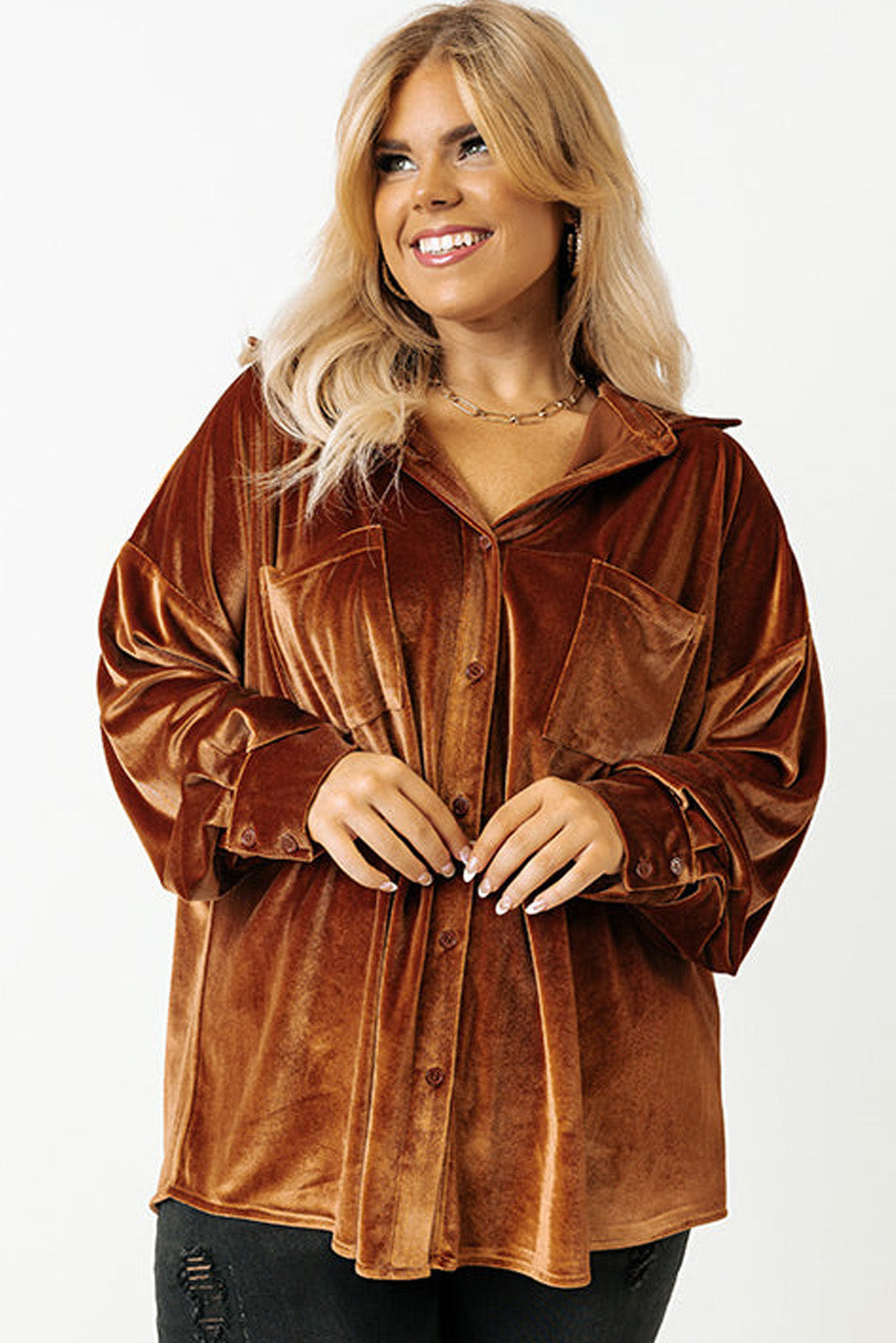 Chestnut Velvet Shirt