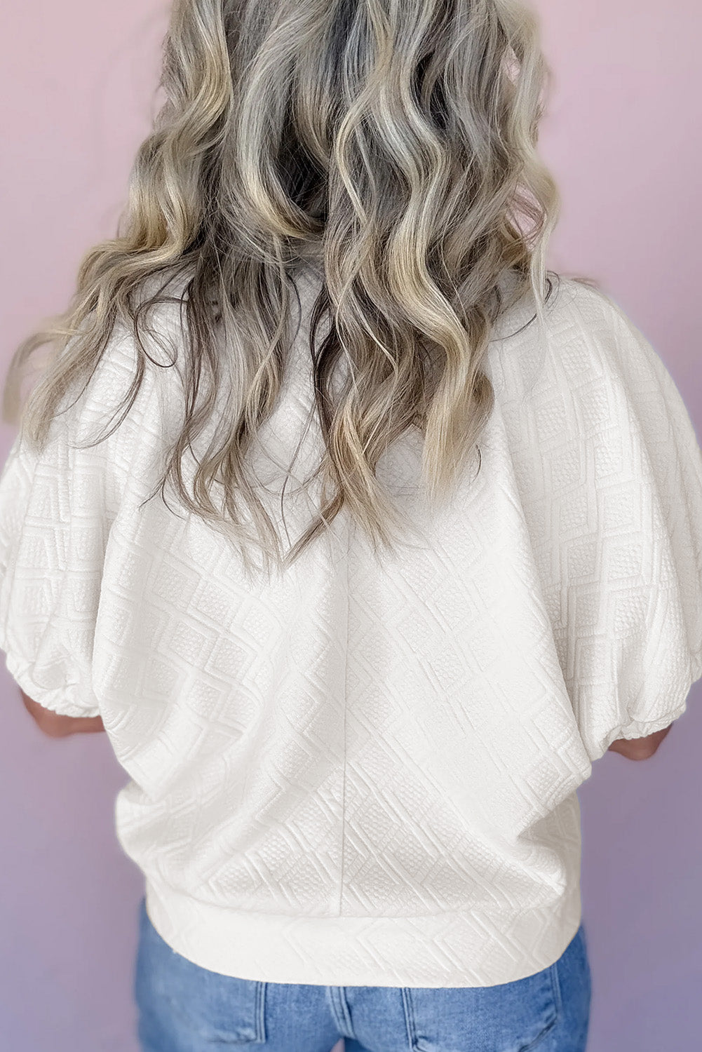 White Striped Collar Blouse