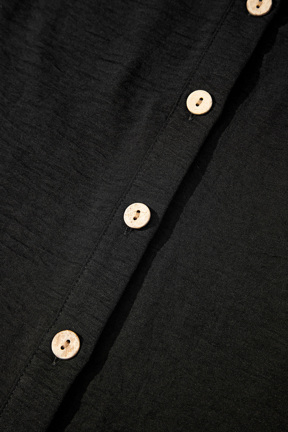 Black Buttoned Vest Set