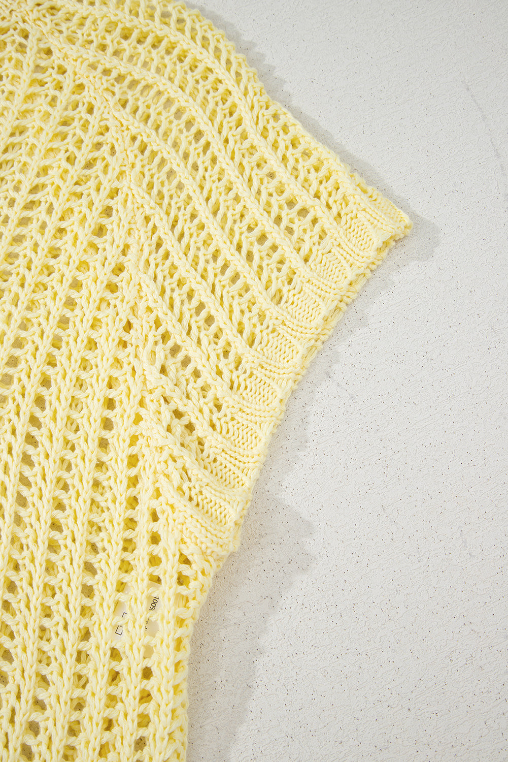 Yellow Cream Crochet Sweater Top