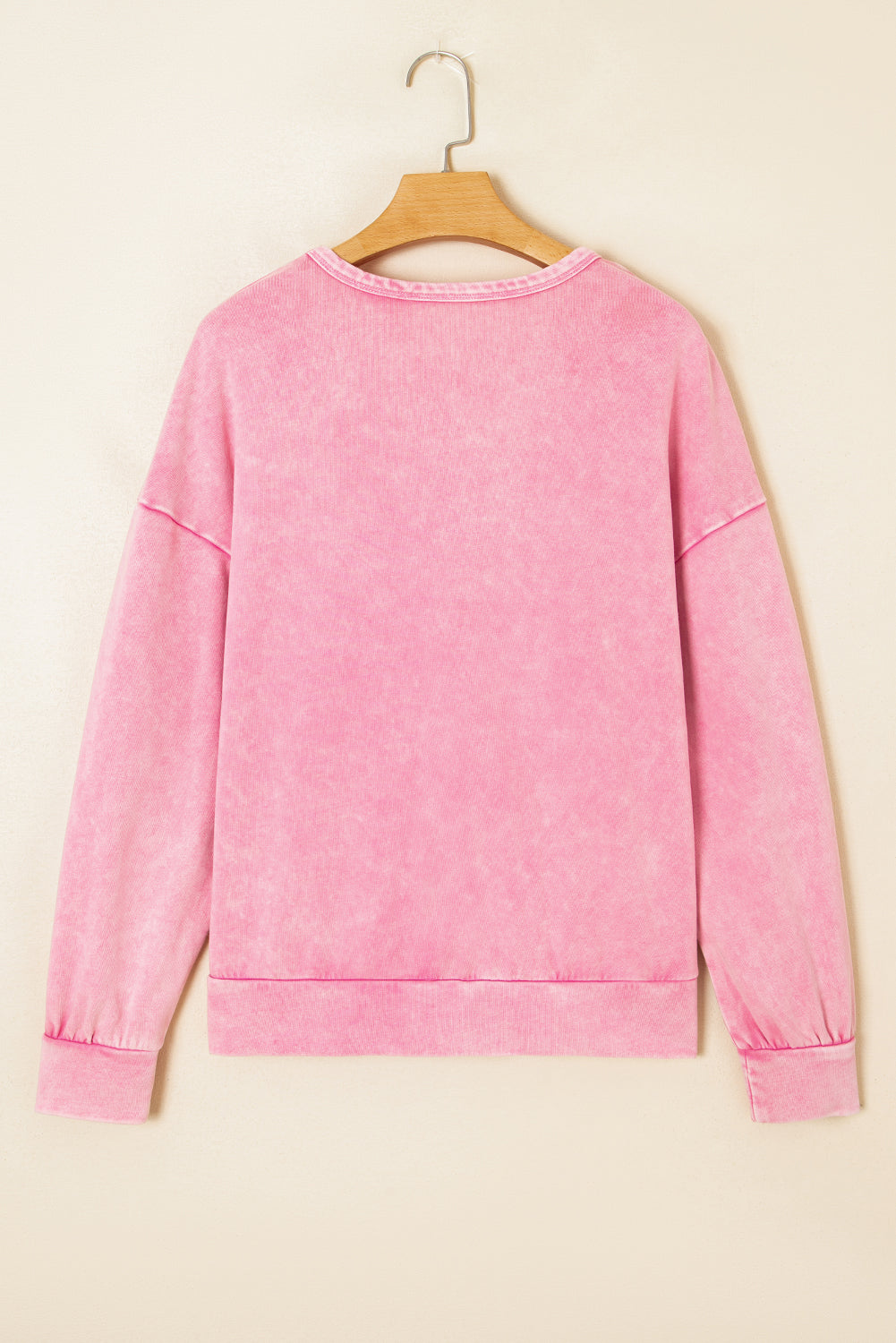 Bright Pink Mineral Wash Sweatshirt