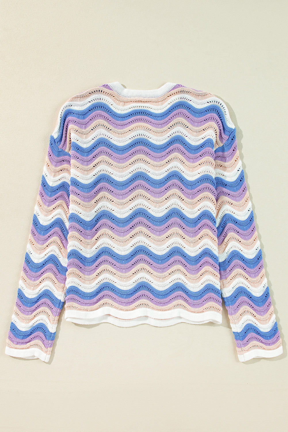 Purple Stripe Wavy Sweater